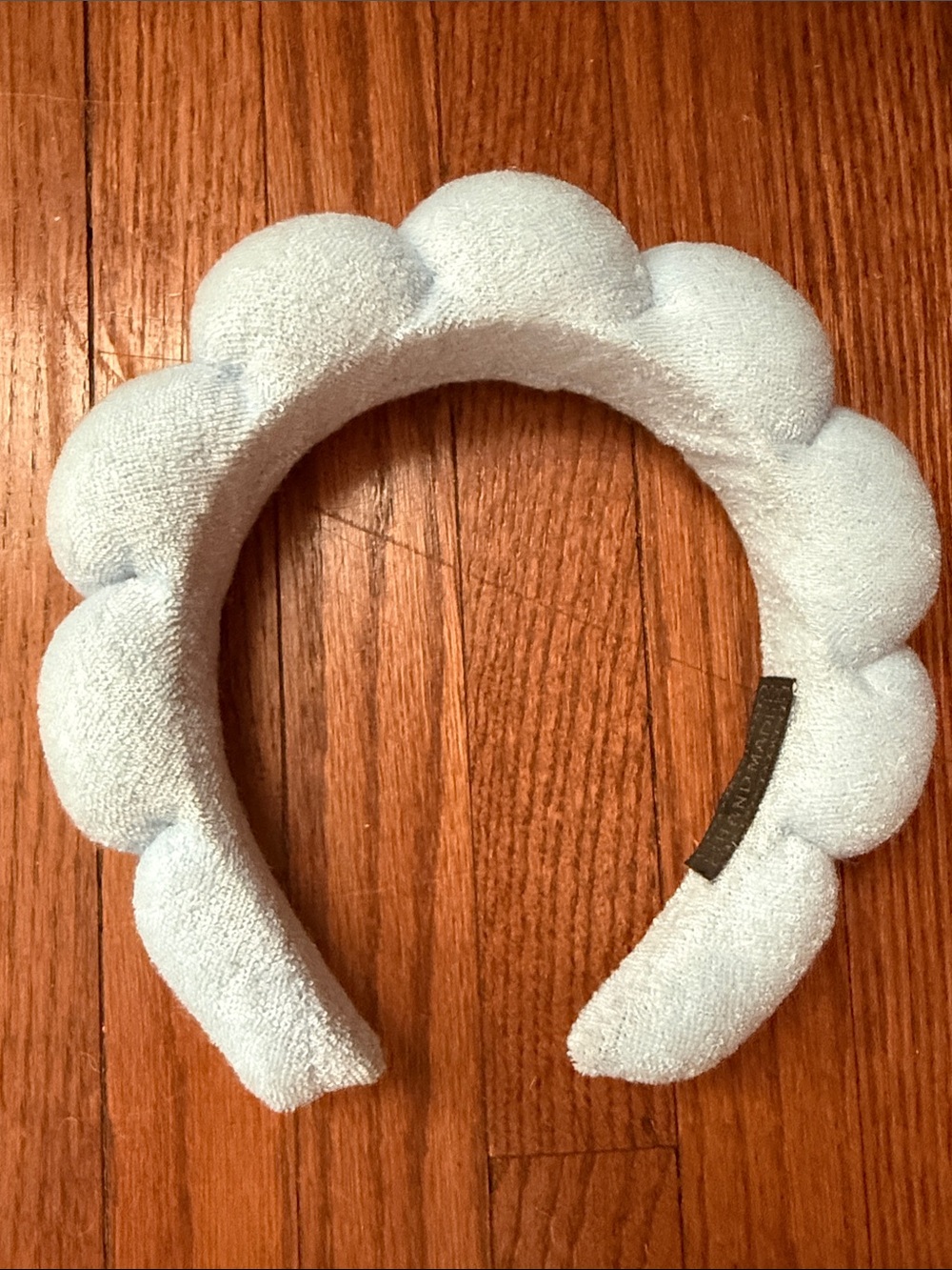 Women’s Small Plush Bubble Headband in Light Blue
